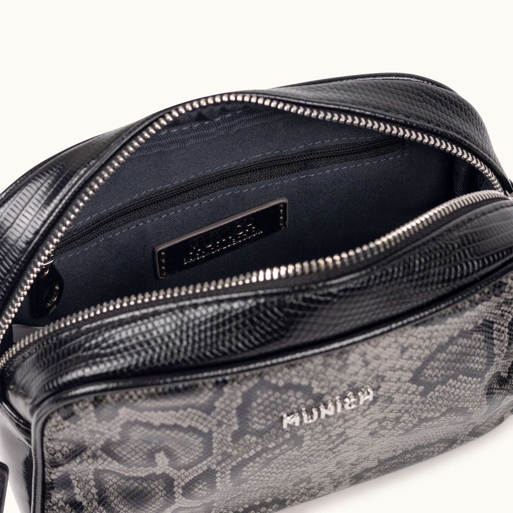 Bandolera Camera Bag con Estampado Animal y Acabado Metalizado BLOCK FUN BLACK LIZARD CROSSBODY CAMERA (5)