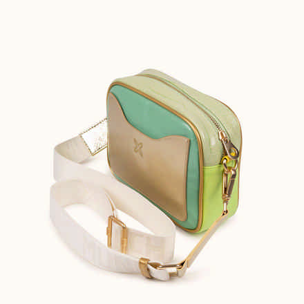 Bandolera Camera Bag con Estampado Animal y Acabado Metalizado BLOCK FUN BLACK LIZARD CROSSBODY CAMERA (8)