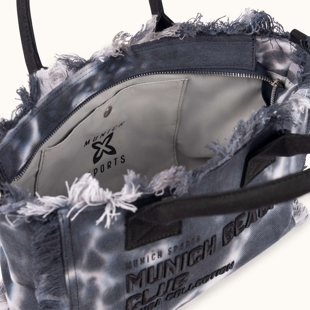 Bolso Crossbody de Algodón Efecto Lavado con Flecos SCUBA BLACK AND WHITE CROSSBODY (5)