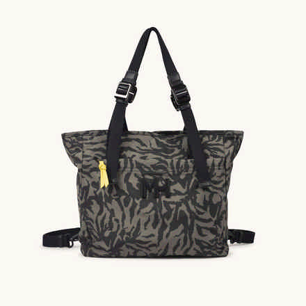 Bolso Shopper Convertible en Mochila Tiger ZONE SHOPPER BACKPACK C/PRINT TIGER KHAKI (2)