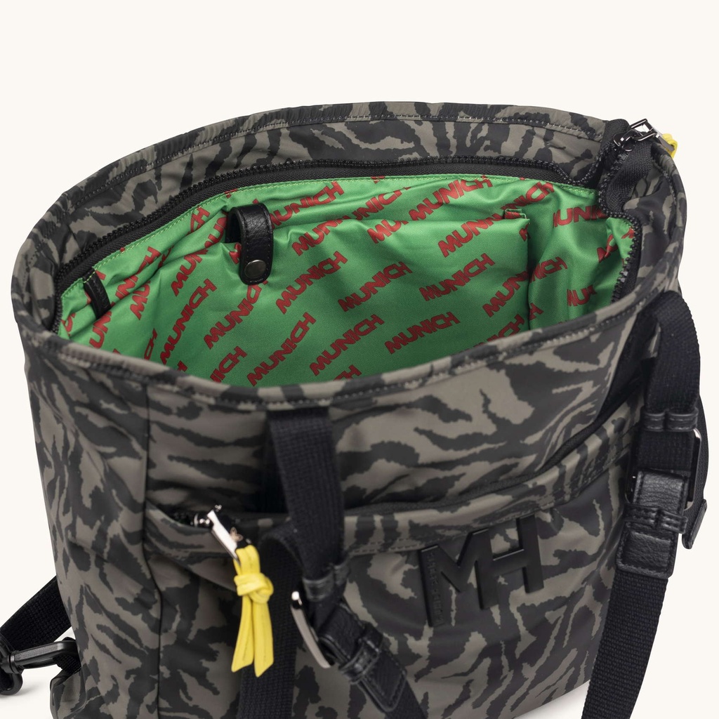 Bolso Shopper Convertible en Mochila Tiger ZONE SHOPPER BACKPACK C/PRINT TIGER KHAKI (5)