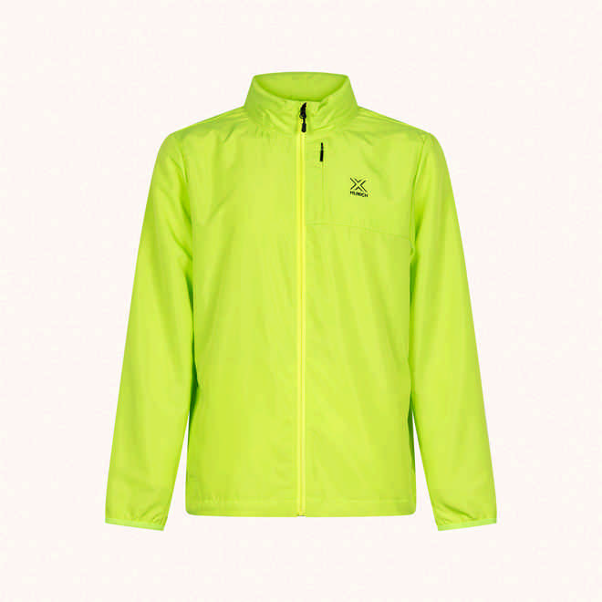 MUNICH PADEL WINDBREAKER LIME Cortaviento tÃ©cnico de pÃ¡del resistente al viento con capucha plegable (1)