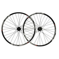 2 unidades RUEDA DELANTERA 26" MACH MX-DISC BUJE SHIMANO CENTER LOCK NEGRO (6)