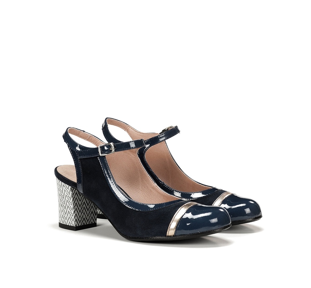 RODIN D9093 Zapato de TacÃ³n Azul (1)