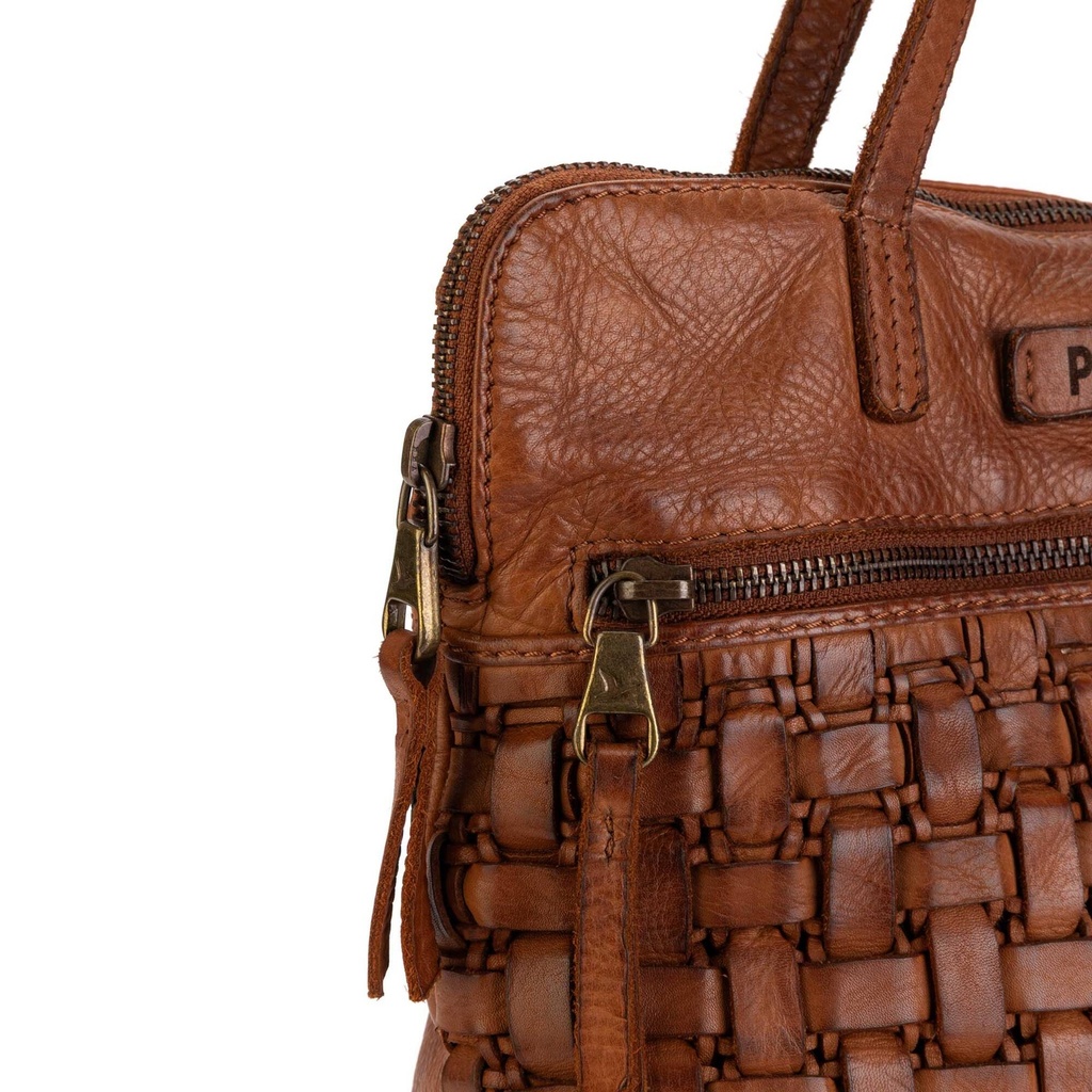 AMER - Mochila de piel trenzada para mujer (7)