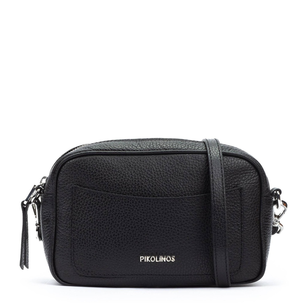 BEGET - Bandolera de piel con cremallera para mujer (4)