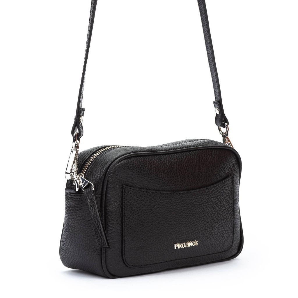 BEGET - Bandolera de piel con cremallera para mujer (5)