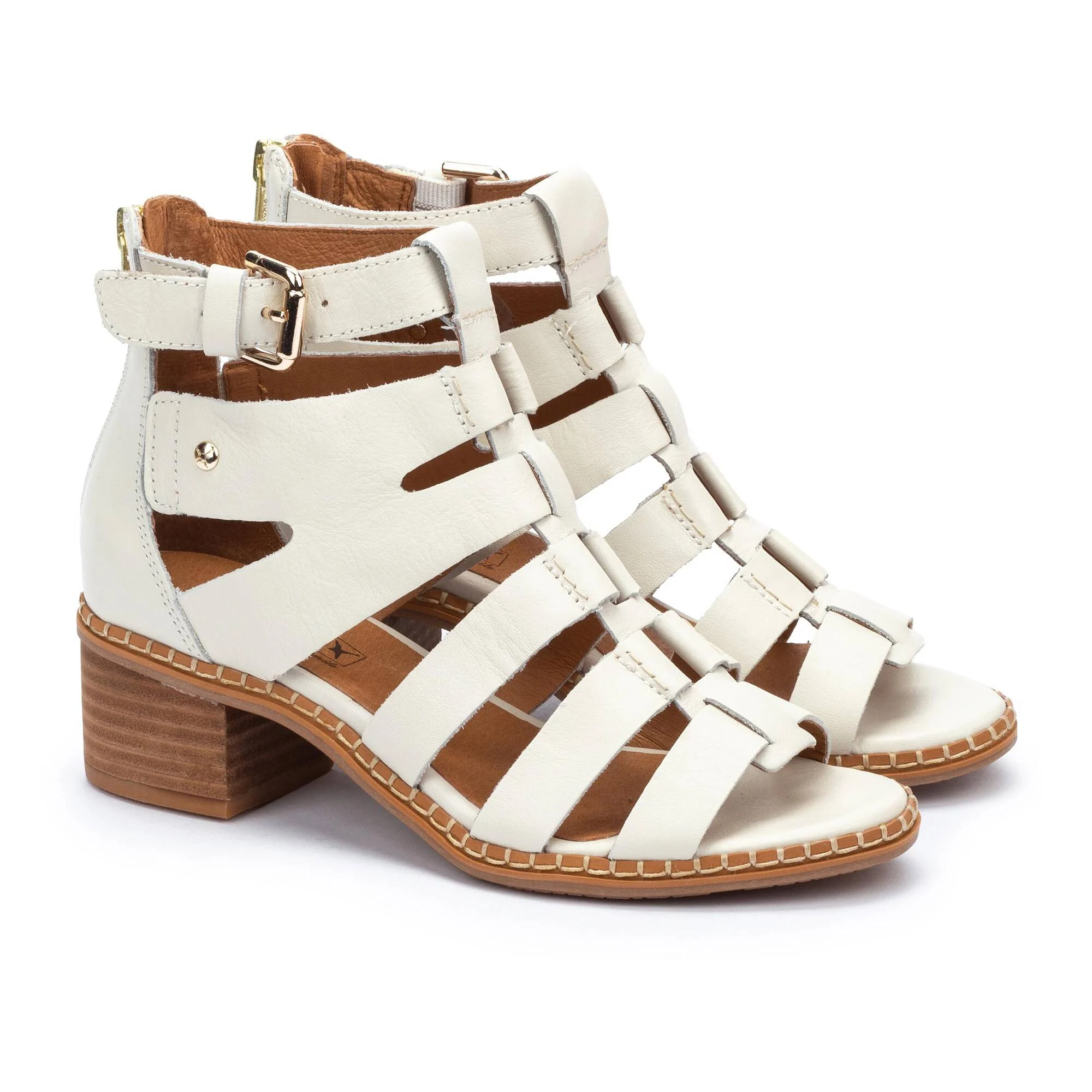 BLANES - Sandalias de tacón bloque con cremallera para mujer (5)