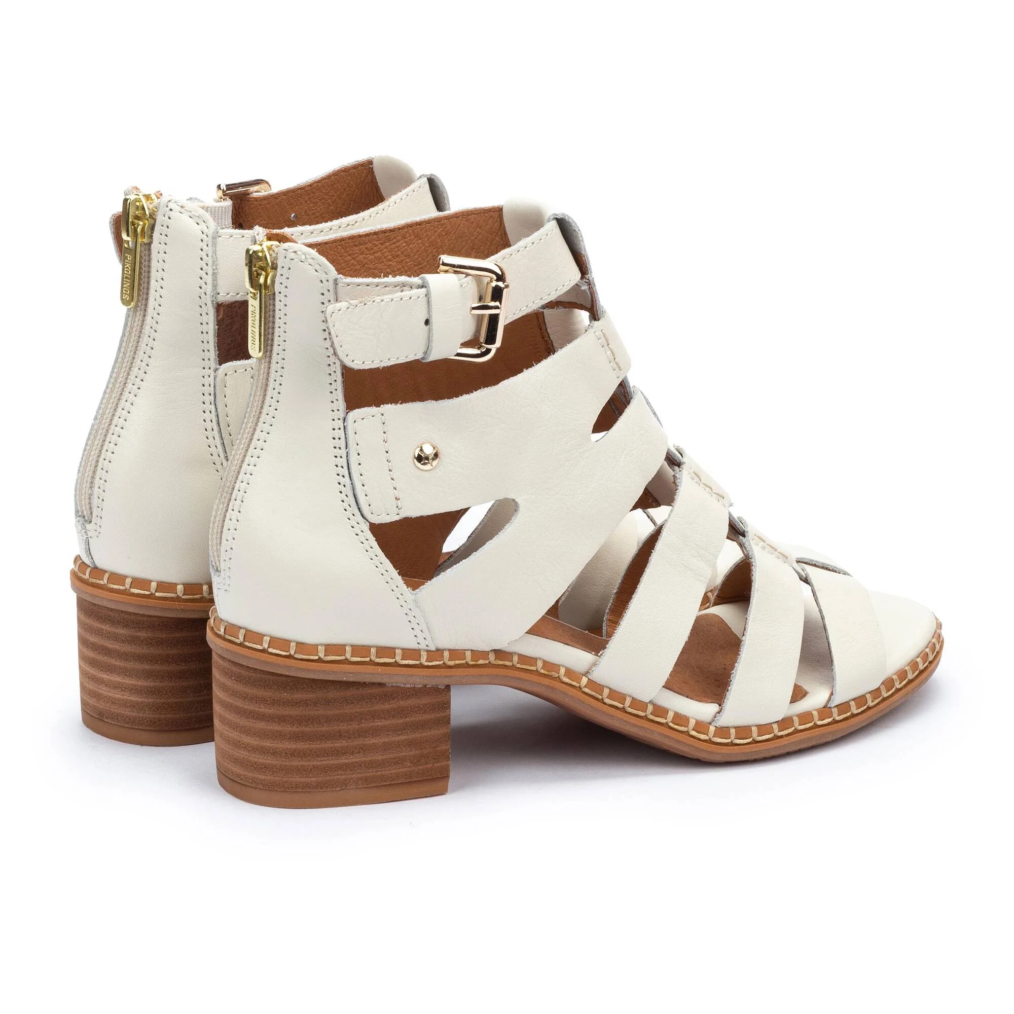 BLANES - Sandalias de tacón bloque con cremallera para mujer (6)