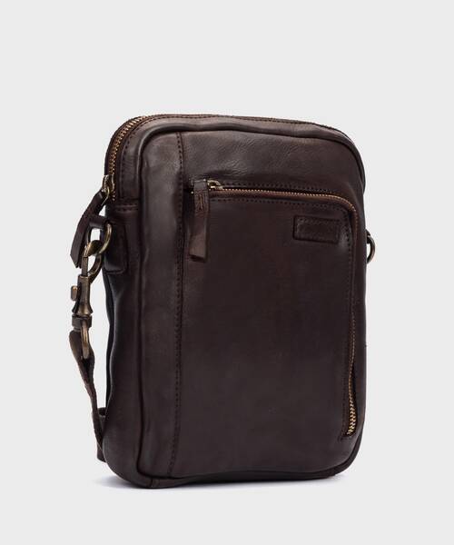 CAIMARI - Bolso de piel con cierre de cremallera para hombre. (1)