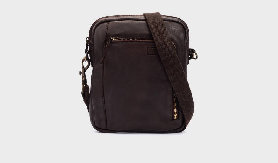 CAIMARI - Bolso de piel con cierre de cremallera para hombre. (3)