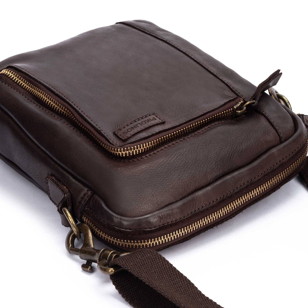 CAIMARI - Bolso de piel con cierre de cremallera para hombre. (7)