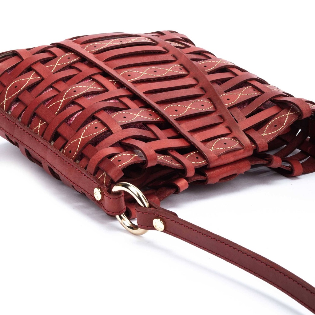 ROMANA - Bolso trenzado de piel para mujer (7)
