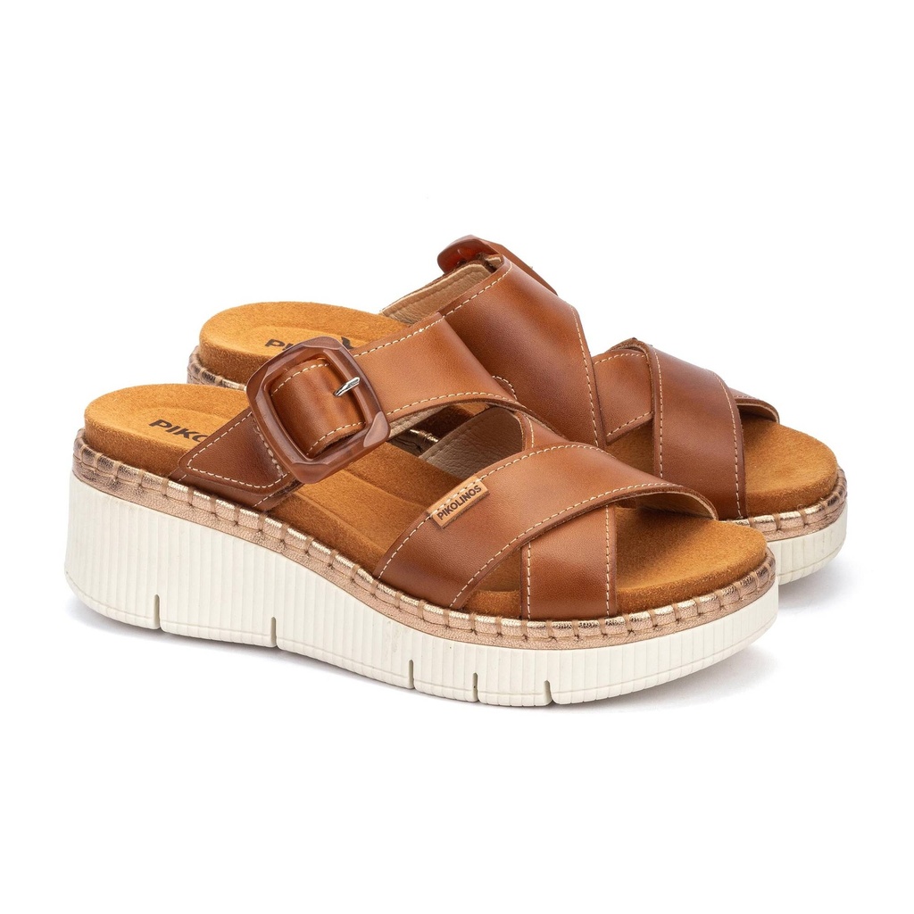GOMERA - Sandalias de cuña con hebilla para mujer (5)