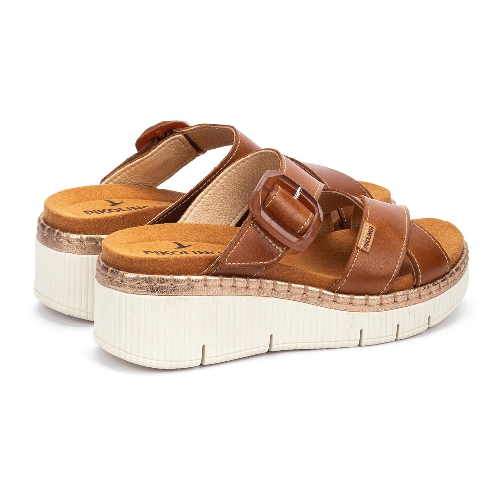 GOMERA - Sandalias de cuña con hebilla para mujer (6)