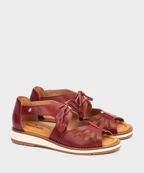ROQUETAS - Sandalias planas con cordones para mujer (1)