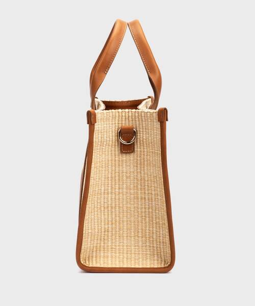 ALTAFULLA - Shopper de rafia y piel para mujer (2)