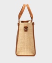 ALTAFULLA - Shopper de rafia y piel para mujer (2)