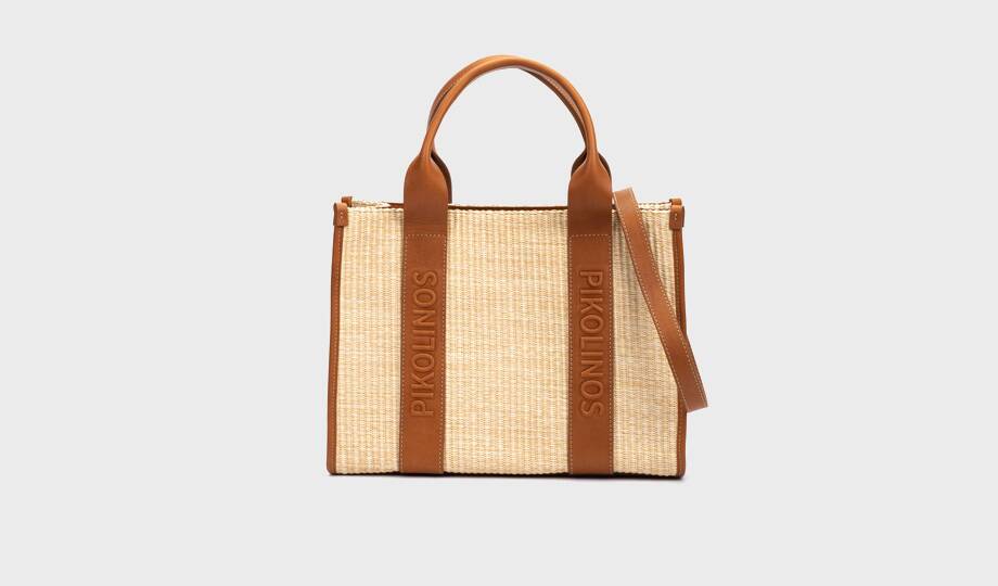 ALTAFULLA - Shopper de rafia y piel para mujer (3)