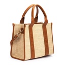 ALTAFULLA - Shopper de rafia y piel para mujer (5)
