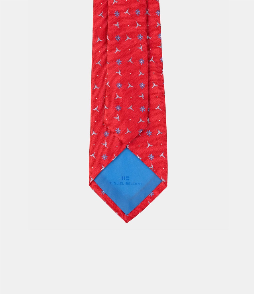 Corbata de seda natural con micromotivos (3)