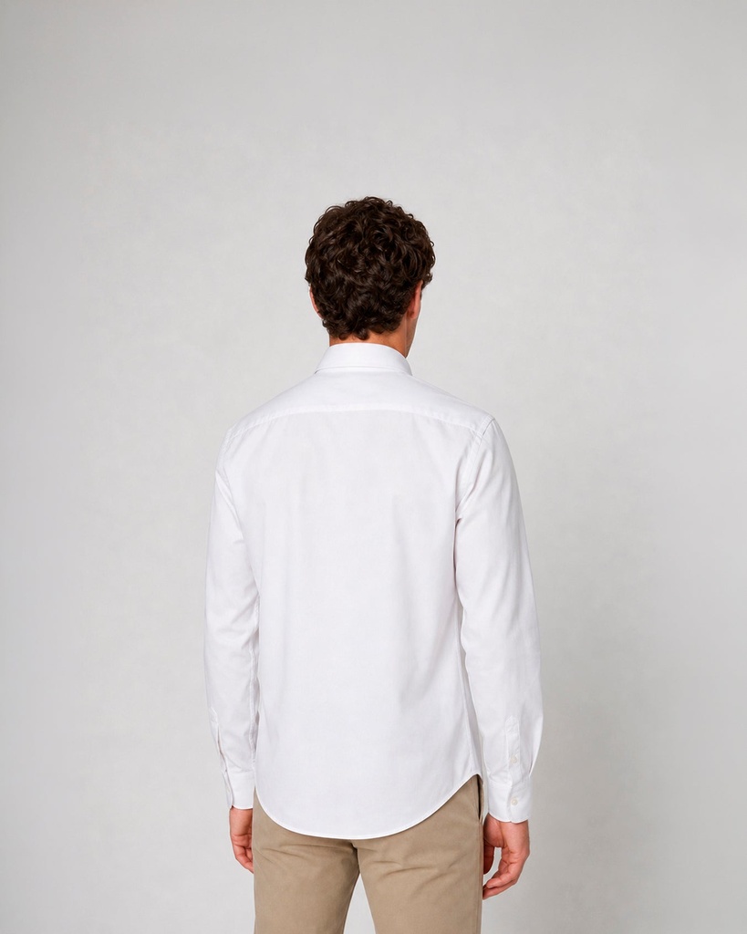 Camisa de vestir puño mixto de algodón (2)