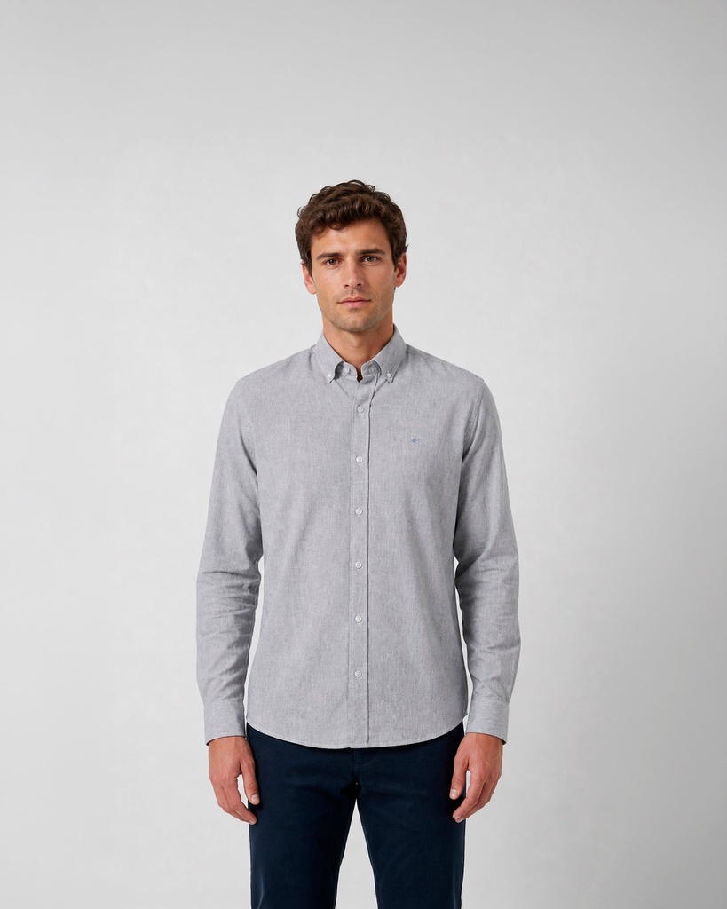 Camisa casual estampada de lino (1)
