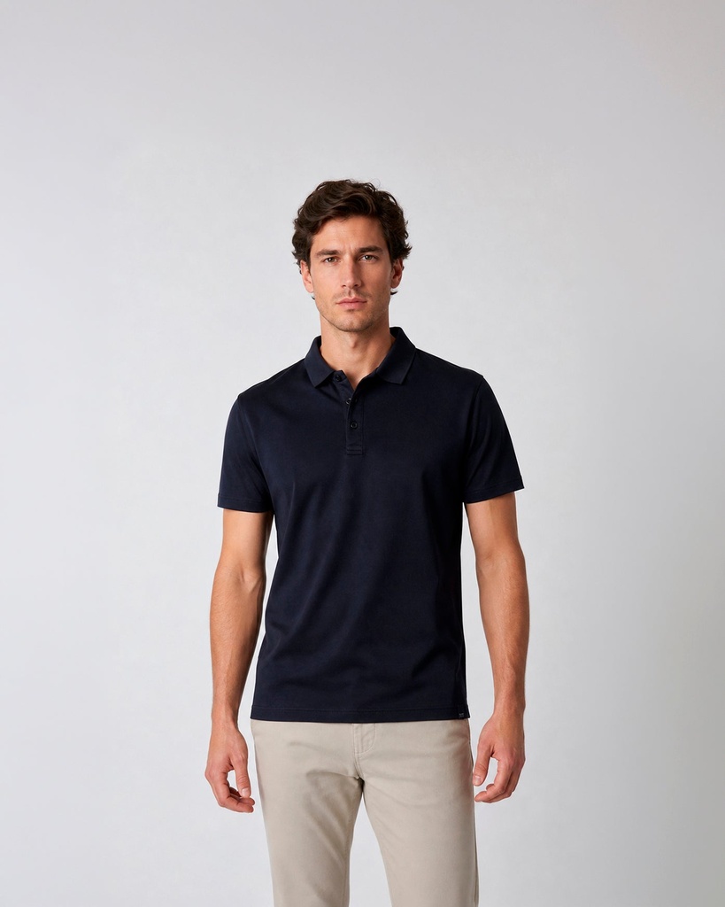 Polo Interlock 100% algodón cuello camisa (1)
