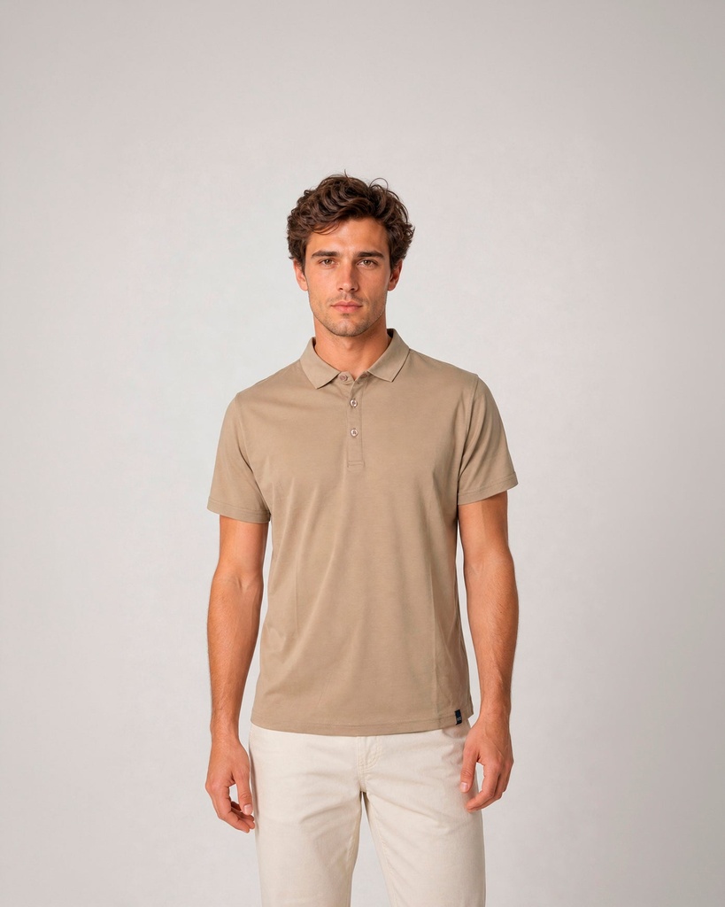 Polo Interlock 100% algodón cuello camisa (1)