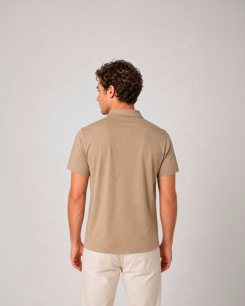 Polo Interlock 100% algodón cuello camisa (2)