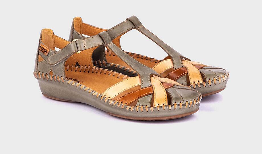 P. VALLARTA - Zapato semiabierto con cierre adherente para mujer (3)