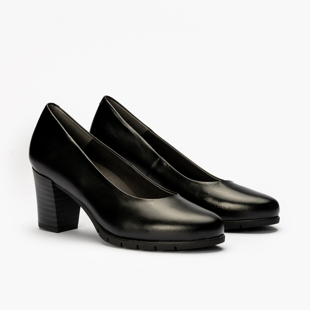 Zapato de Salón Mujer Tacón Alto con Tapas Negro (3)