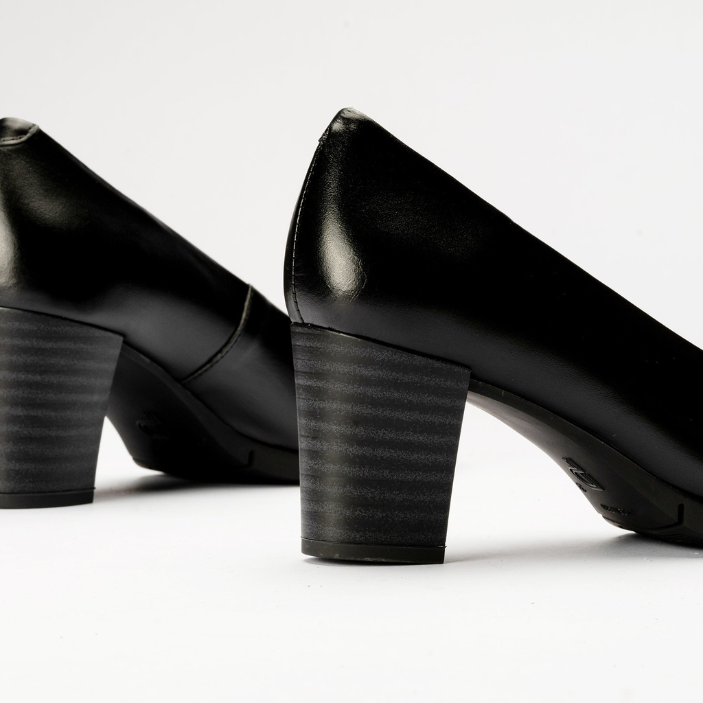 Zapato de Salón Mujer Tacón Alto con Tapas Negro (5)