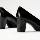 Zapato de Salón Mujer Tacón Alto con Tapas Negro (5)