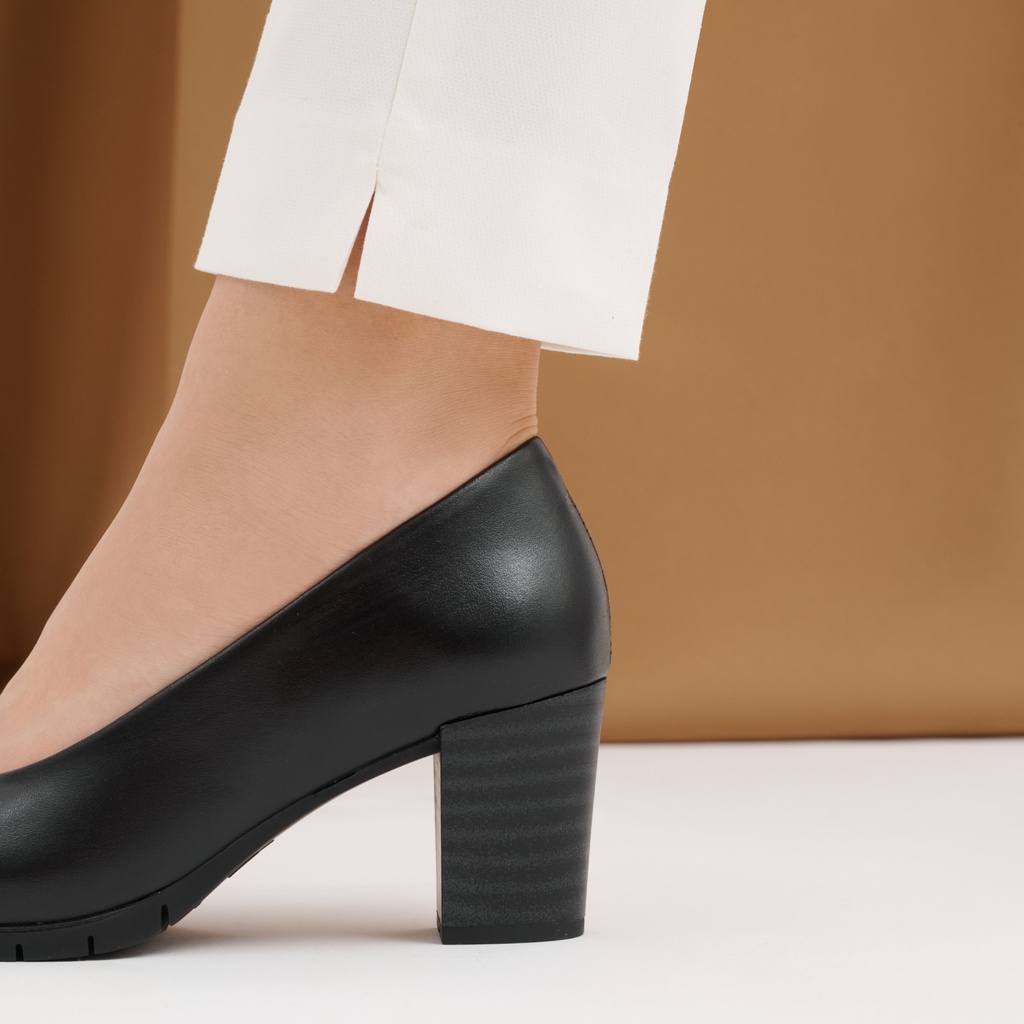 Zapato de Salón Mujer Tacón Alto con Tapas Negro (7)