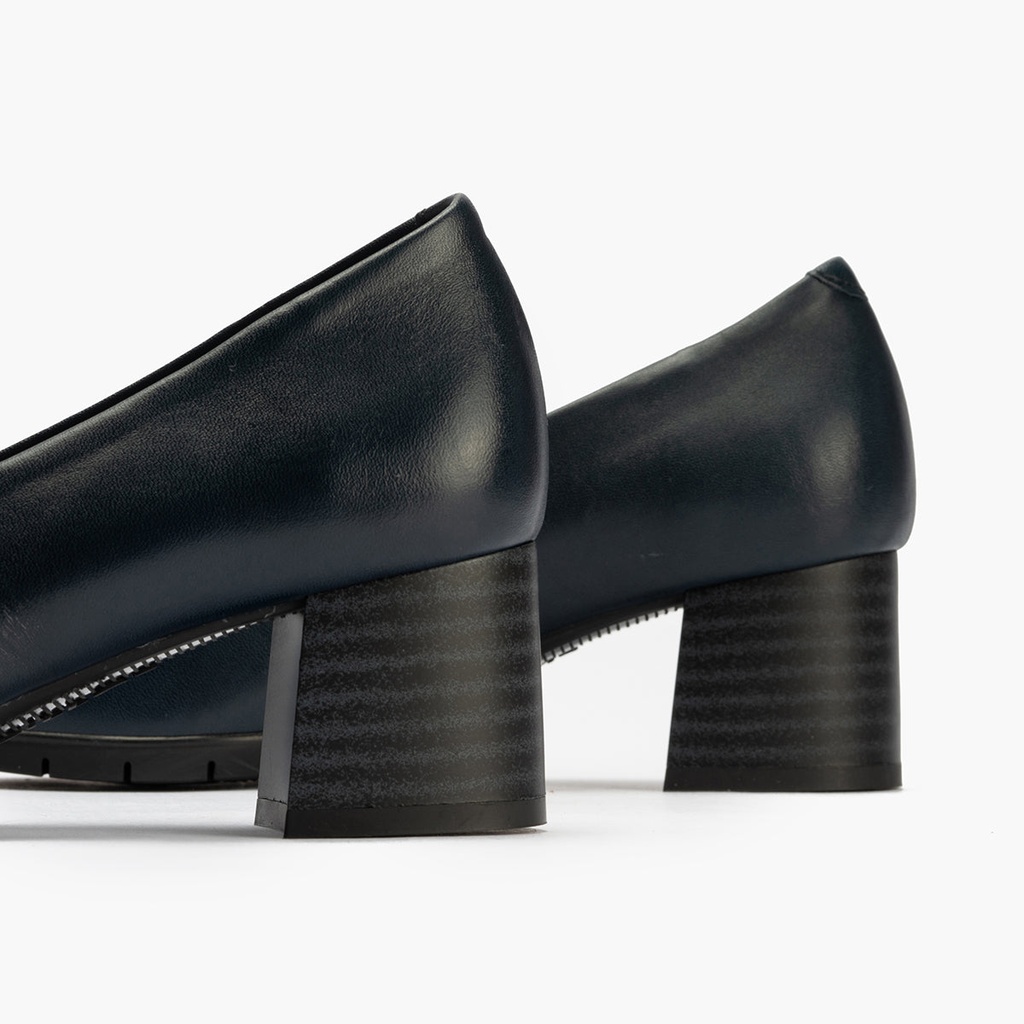 Zapato de Salón Mujer Tacón Medio con Tapas Azul (6)