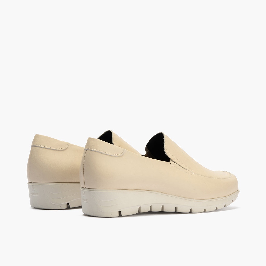 Mocasín Mujer Cuña Baja Beige (3)