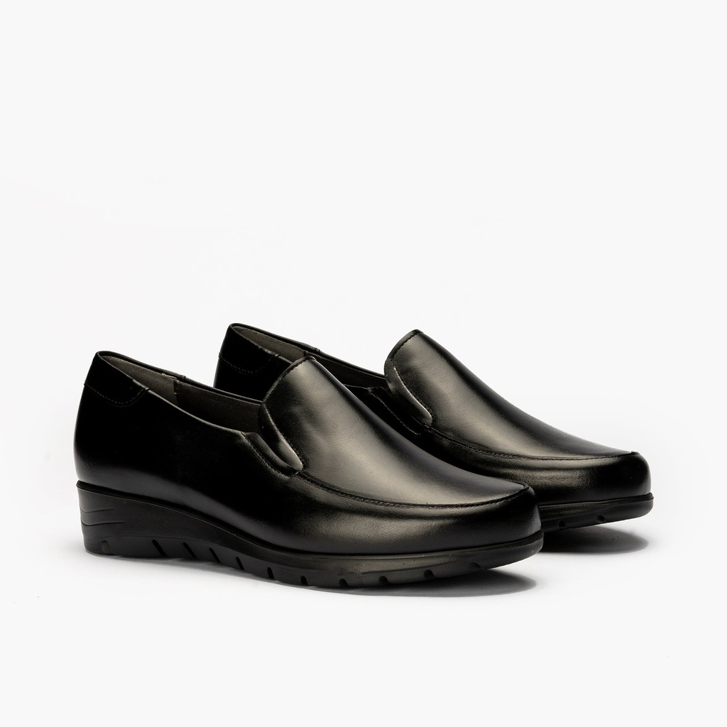 Mocasín Mujer Cuña Baja Negro (3)