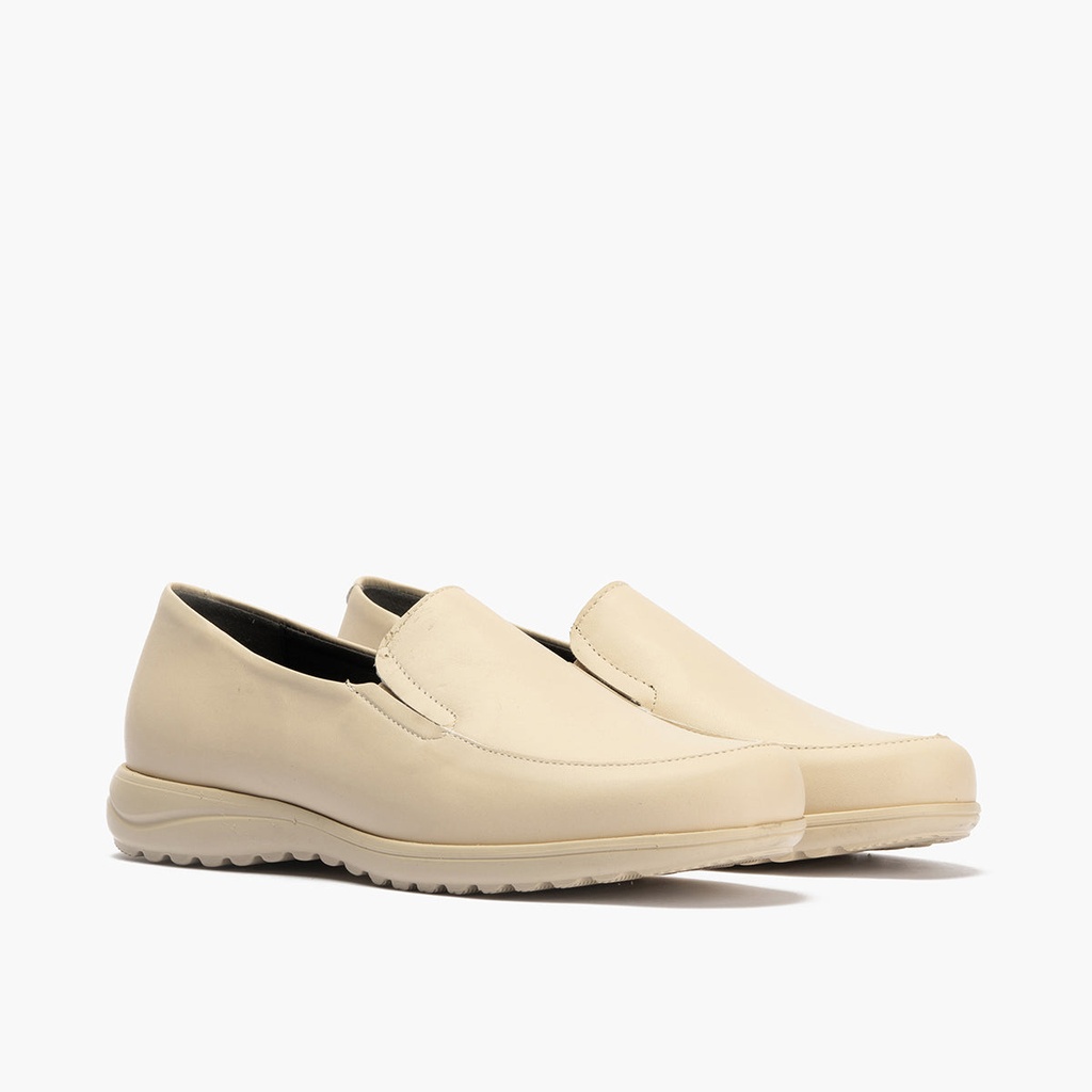 Mocasín Mujer Cuña Baja Beige (2)