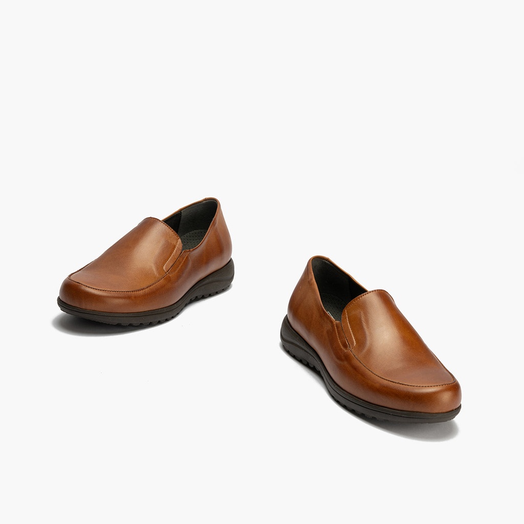 Mocasín Mujer Cuña Baja Marrón Claro (1)