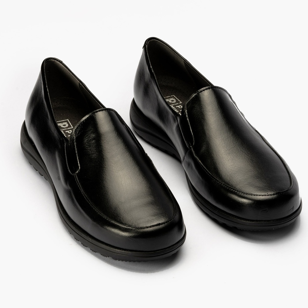 Mocasín Mujer Cuña Baja Negro (1)