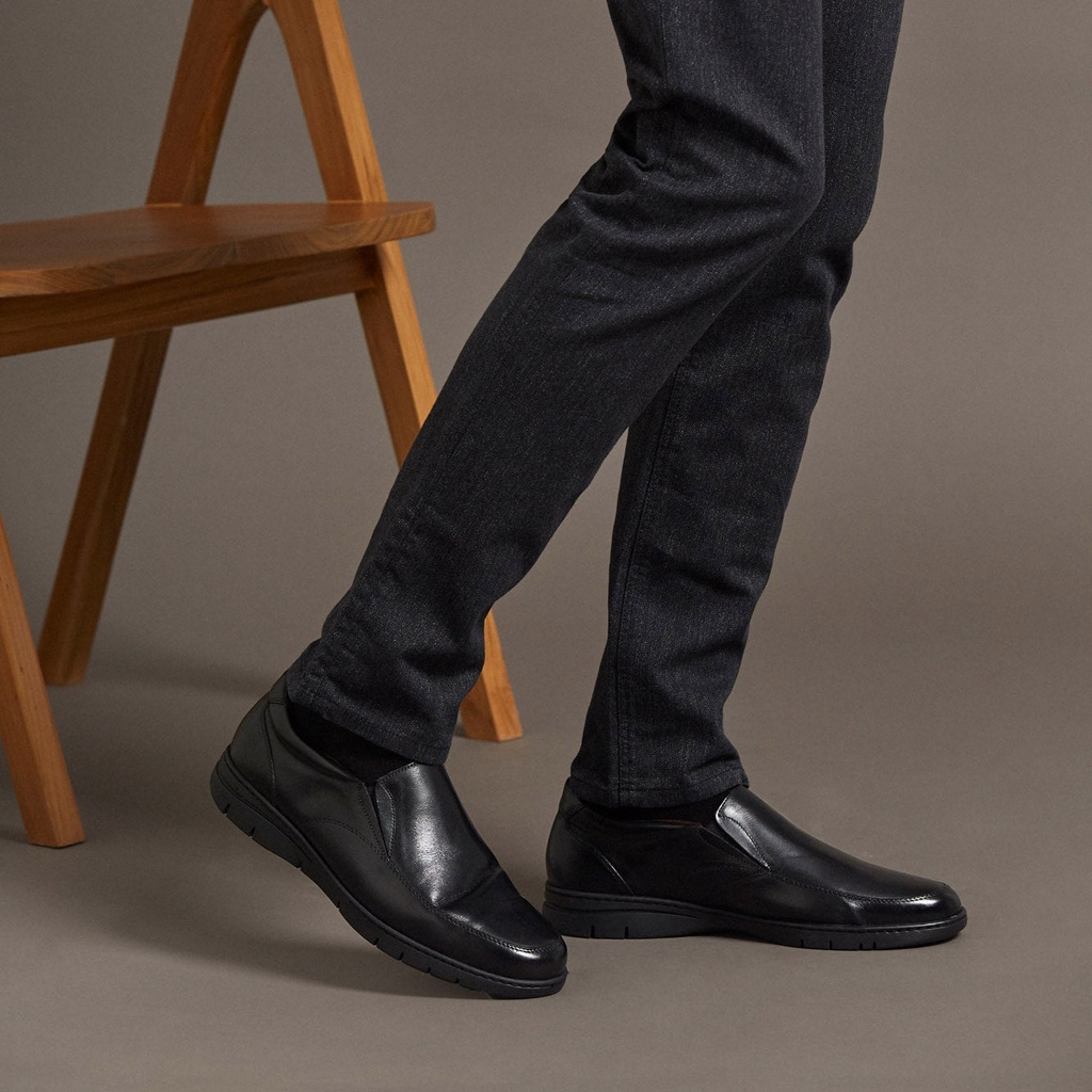 Mocasín Hombre Piel Negro (1)