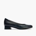 Zapato de Salón Tacón Bajo Azul (1)