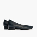 Zapato de Salón Tacón Bajo Azul (4)