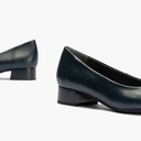Zapato de Salón Tacón Bajo Azul (5)