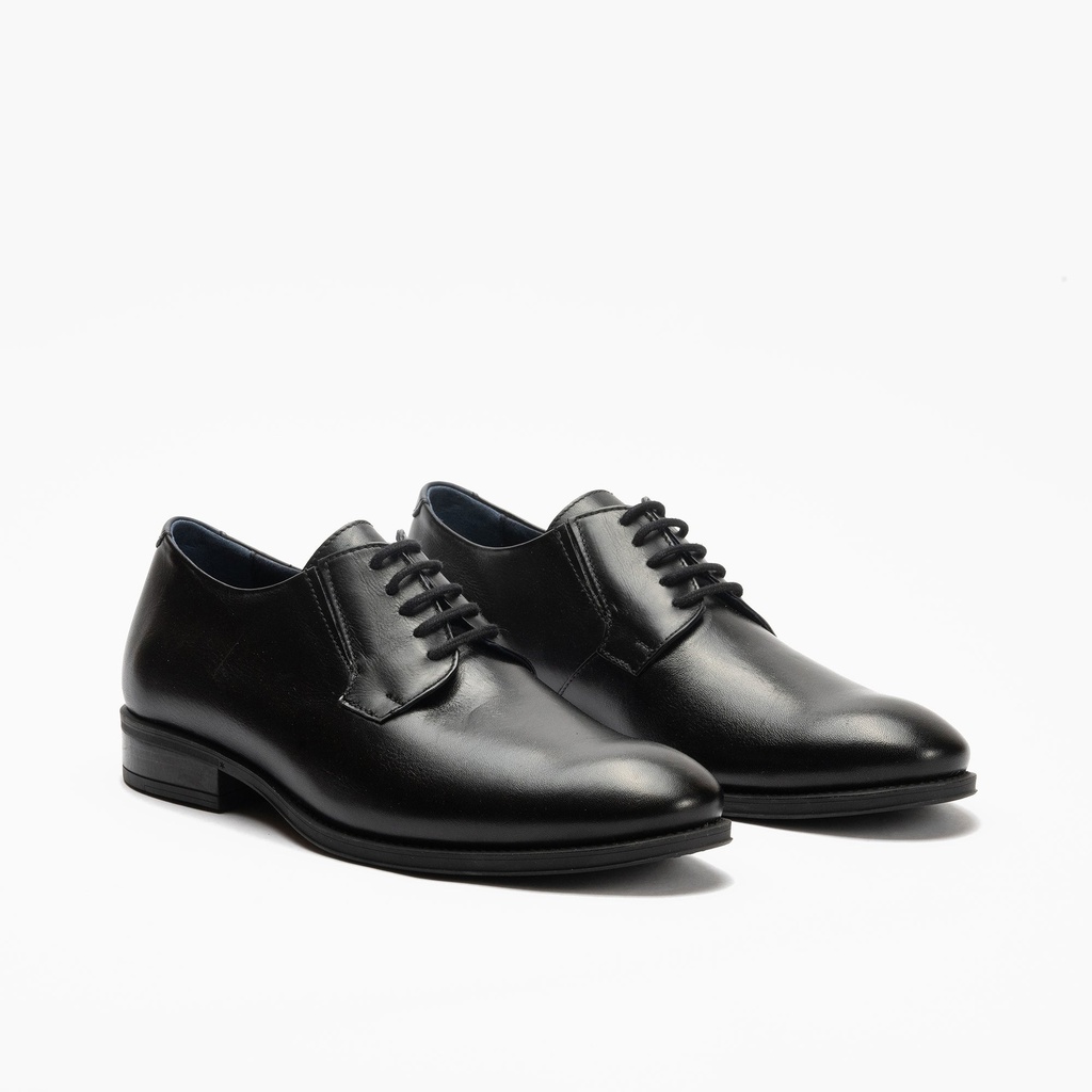 Zapato Blucher Tacón Hombre Negro (3)