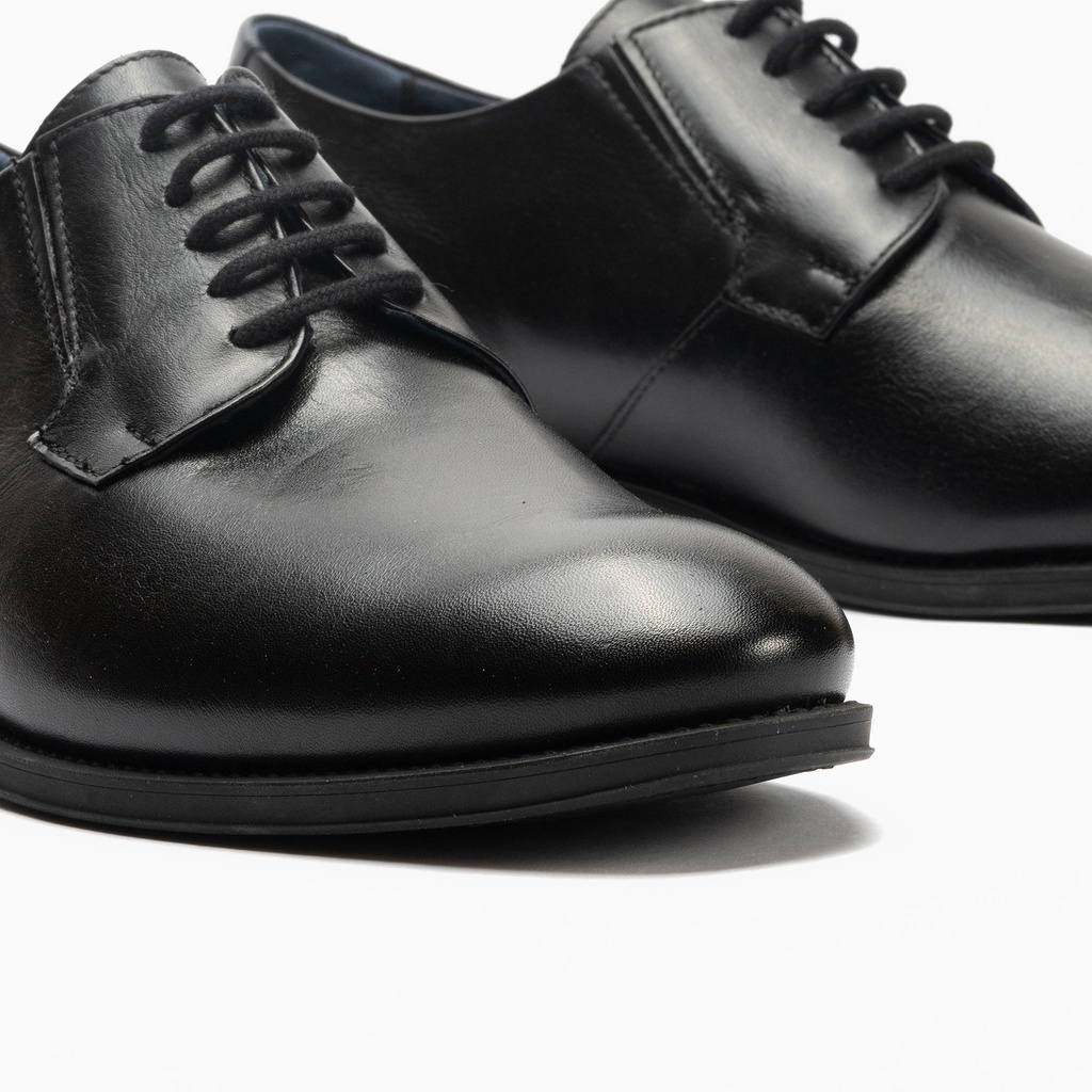 Zapato Blucher Tacón Hombre Negro (5)