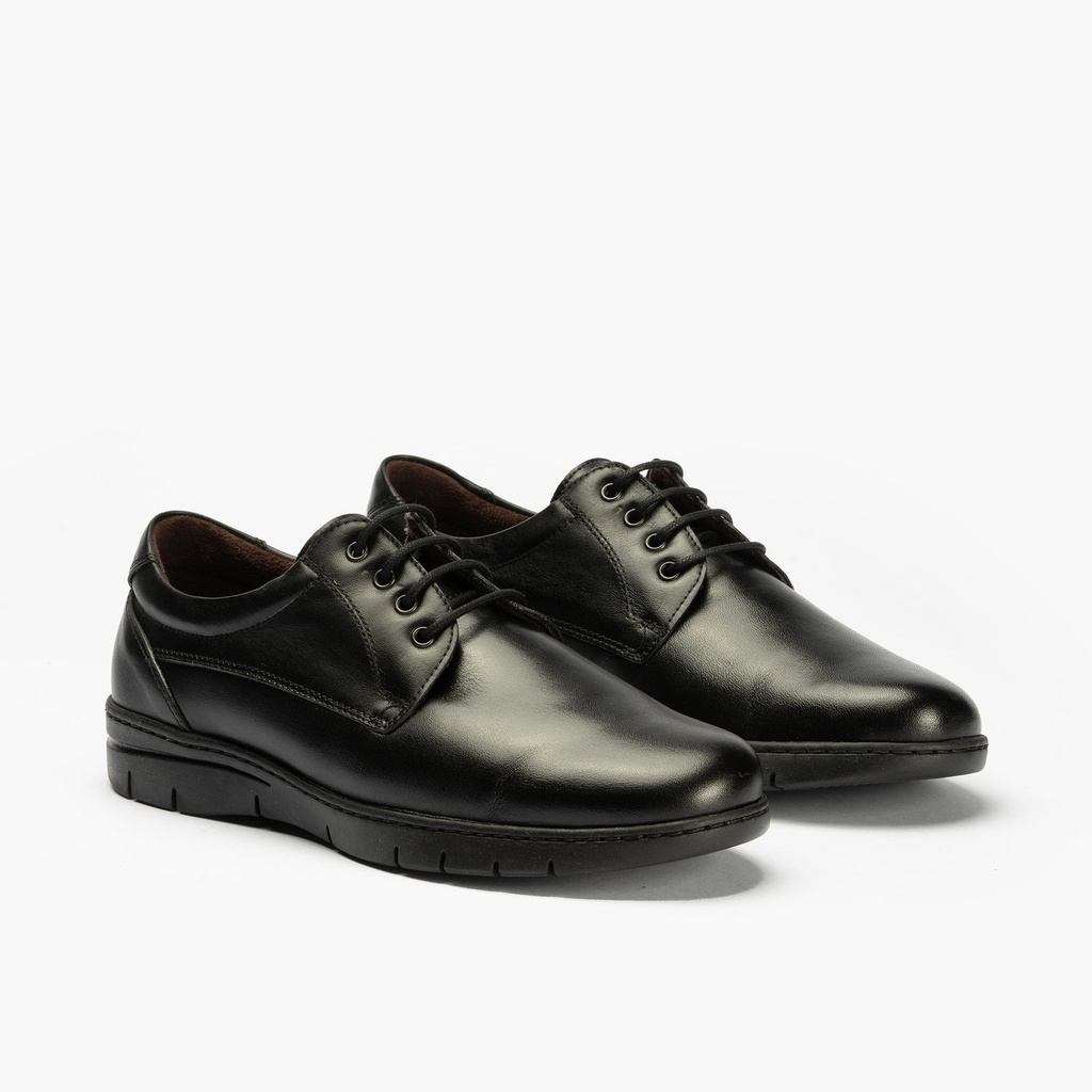 Zapato Blucher con Cordones Hombre Negro (3)