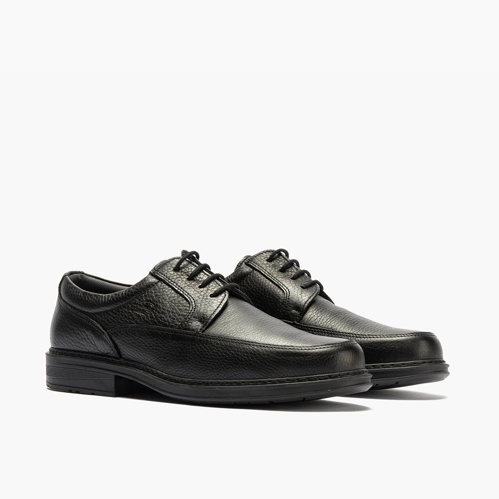 Zapato Blucher Hombre con Piel Bombeada Negro (1)