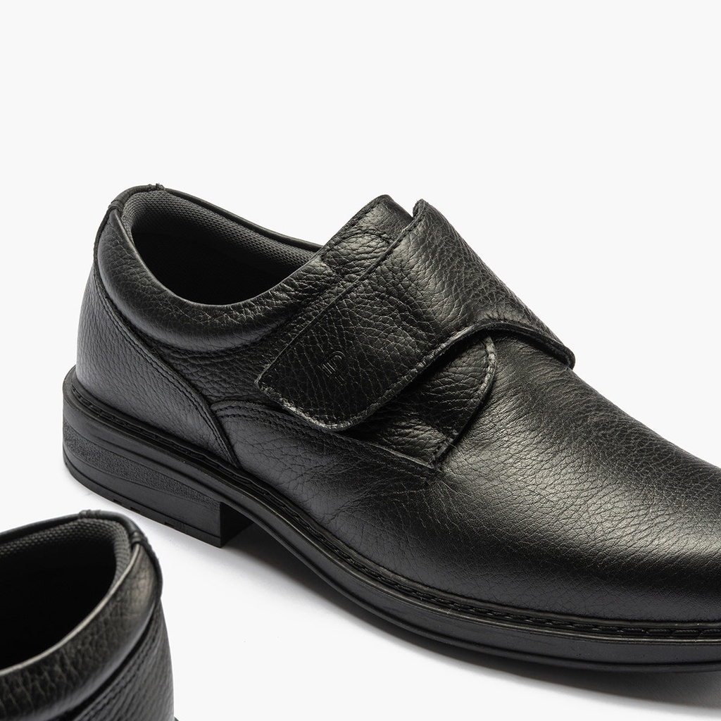 Zapato Blucher Hombre con Velcro Negro (4)